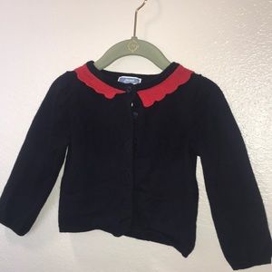 Toddler Cardigan Sweater w/Scalloped Collar